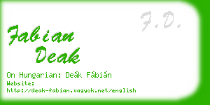 fabian deak business card